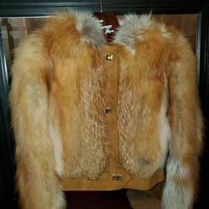 Crop fur coat